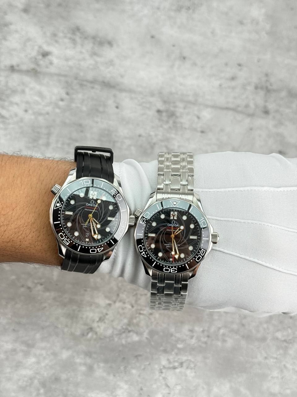 Omega Seamaster James Bond Black Dial Complete Limited Mens Watch in 2 Different Straps Best Sale UK Reps AAA Quality