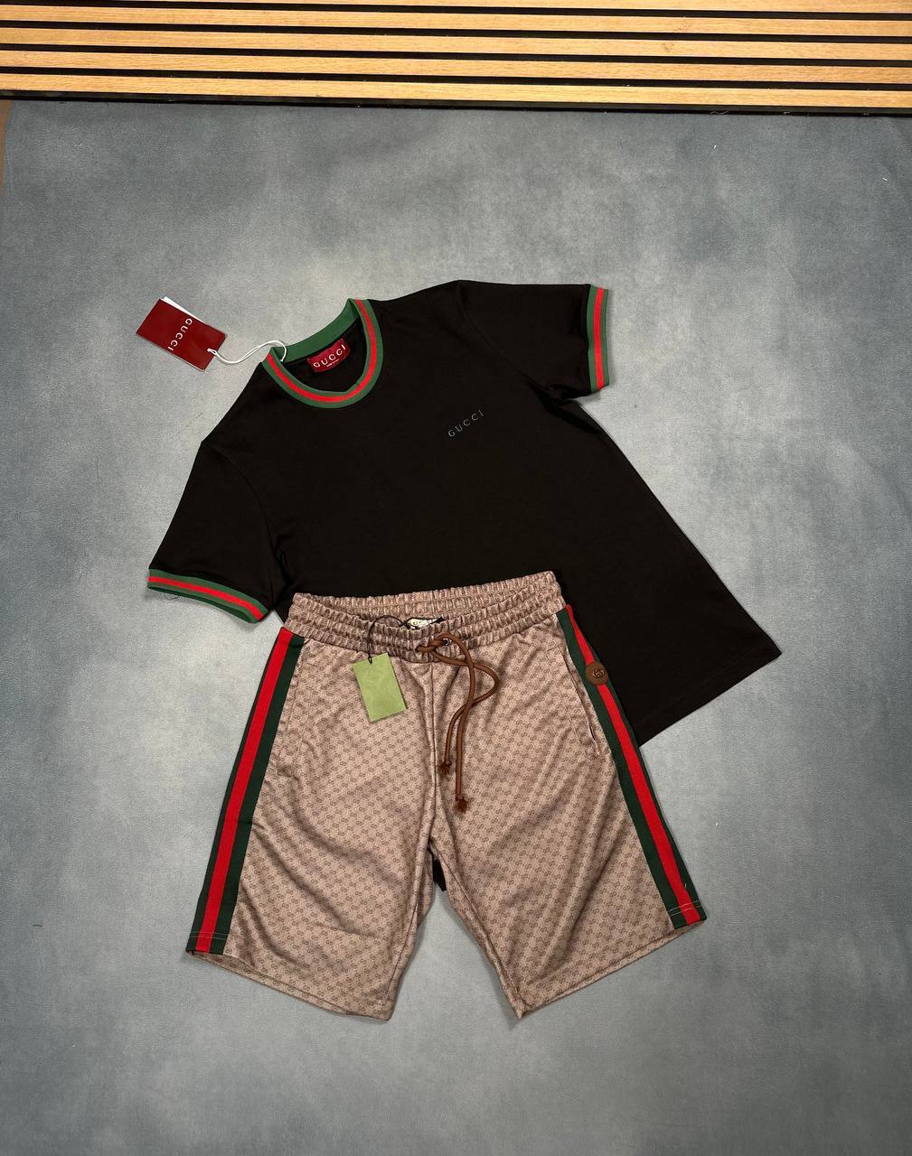 Gucci Short Sleeve Knitted T-Shirts & Shorts Sets Mens in Multiple Colors Replica UK AAA Quality