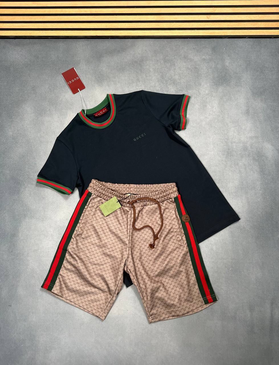 Gucci Short Sleeve Knitted T-Shirts & Shorts Sets Mens in Multiple Colors Replica UK AAA Quality