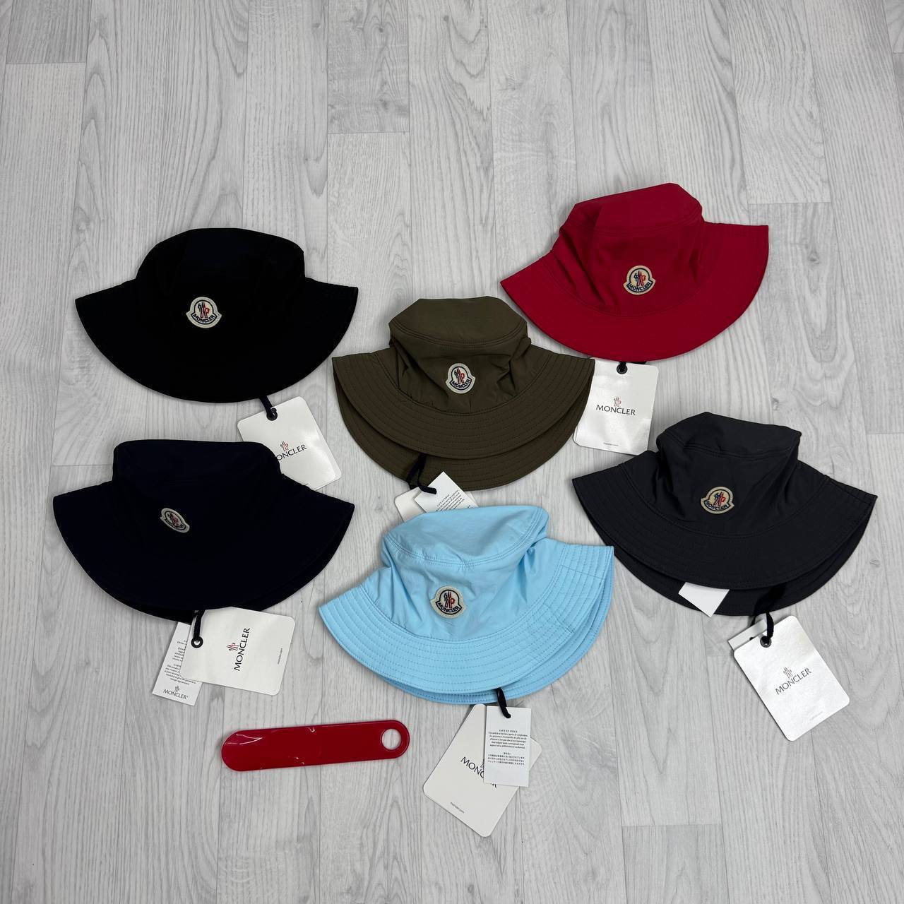 Moncler Logo Applique Nylon Bucket Hat Mens in Multiple Colors UK Replica AAA Quality