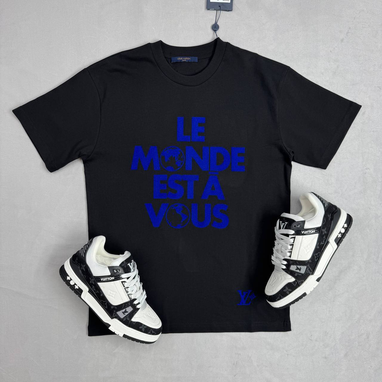 Louis Vuitton LV Men's Cream Monogram Short Sleeve T-Shirts Mens in 2 Color UK Reps AAA Quality