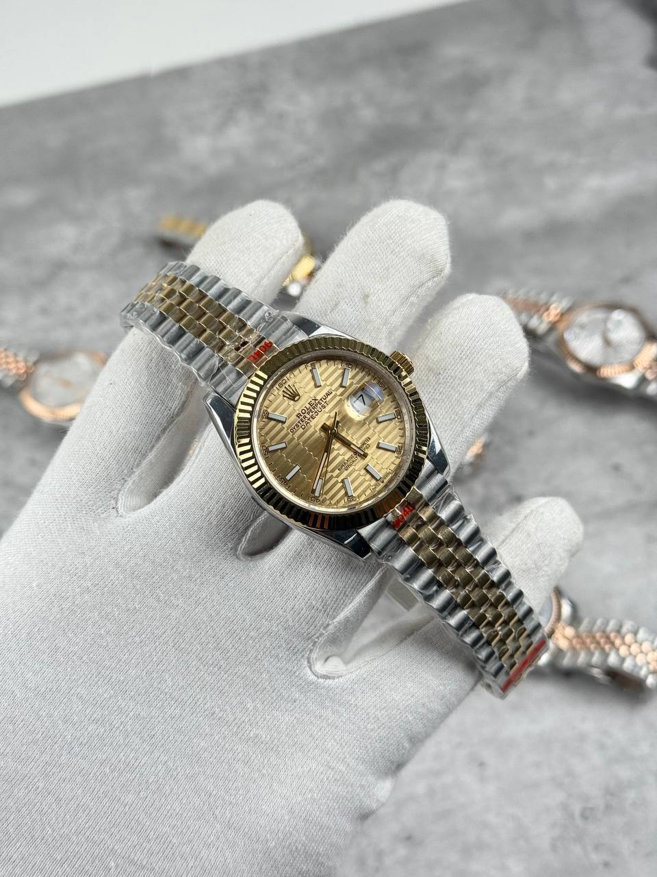 Rolex Datejust Two Tone Jubilee Fluted Yellow Gold Dial Mens Watch Best Sale UK Reps AAA Quality