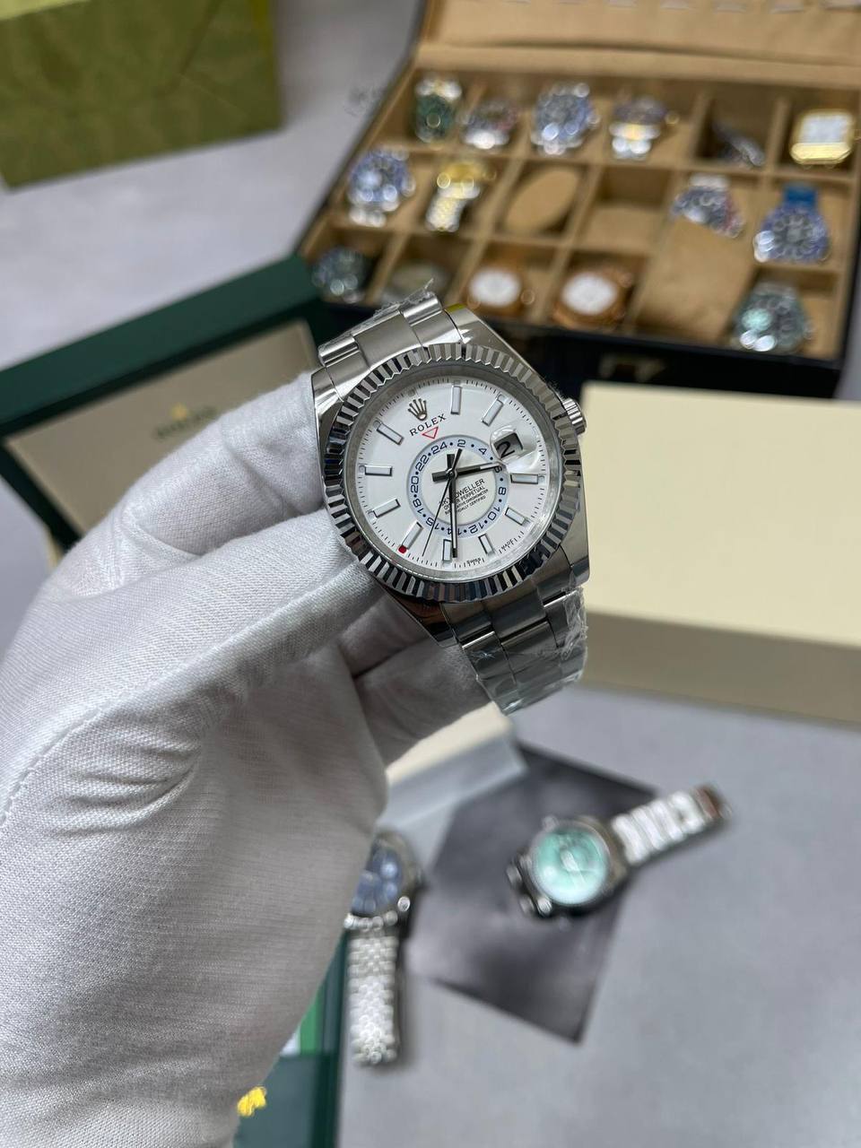 Rolex Sky-Dweller Steel Sky-Dweller Jubilee Bracelet Unworn Mens Watch in 3 Colors UK Reps AAA Quality