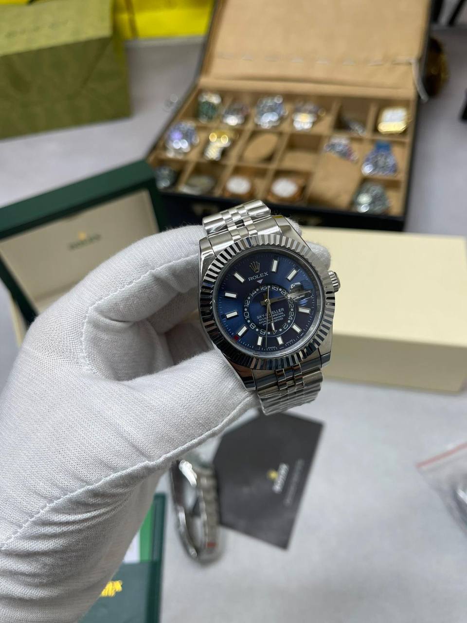 Rolex Sky-Dweller Steel Sky-Dweller Jubilee Bracelet Unworn Mens Watch in 3 Colors UK Reps AAA Quality