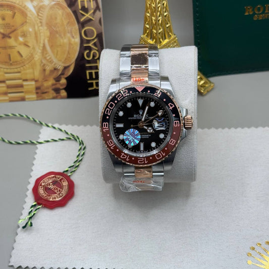 Rolex GMT Master II Two Tone Black Dial Mens Watch Best Fakes UK AAA Quality