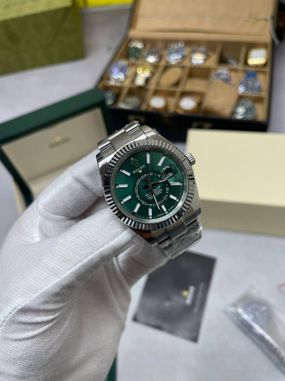 Rolex Sky-Dweller Steel Sky-Dweller Jubilee Bracelet Unworn Mens Watch in 3 Colors UK Reps AAA Quality