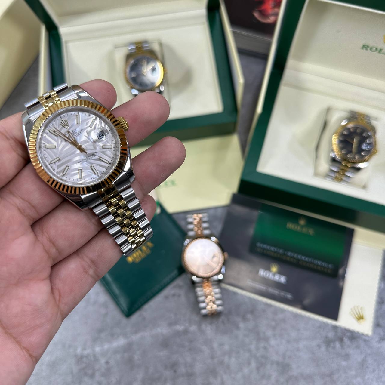 Rolex Datejust Two-Tone Silver Dial Mens Watch UK Reps AAA Quality
