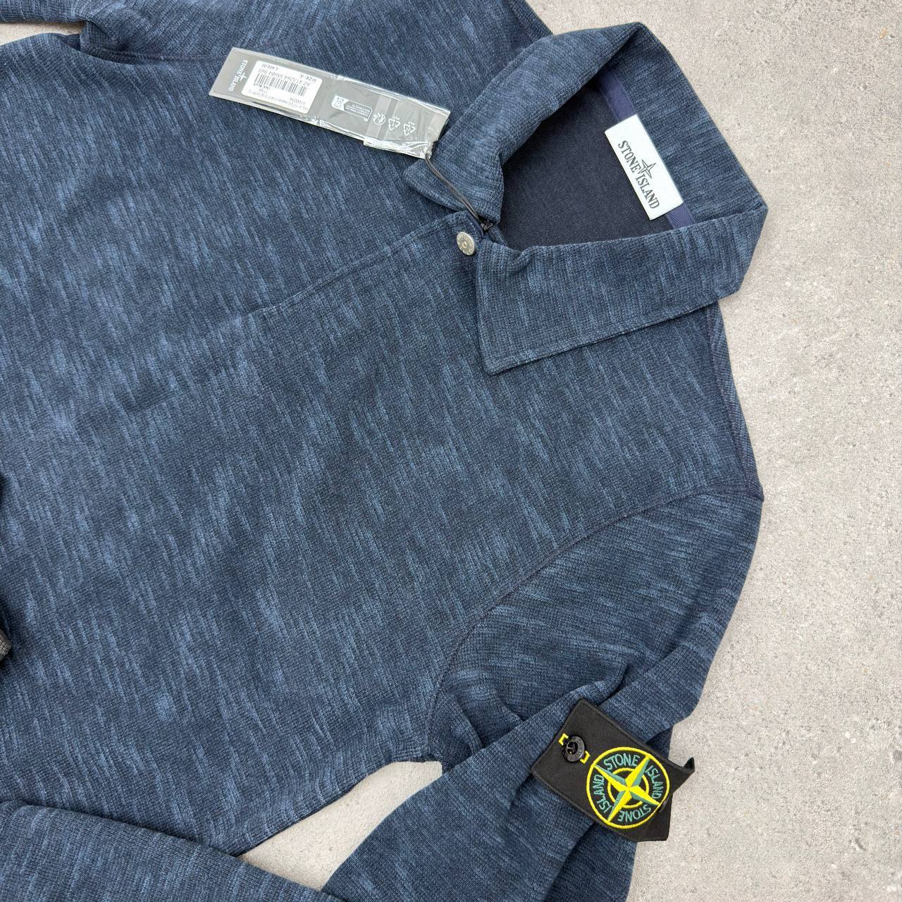 Stone Island Long-Sleeve with Stand up Collar Polo Shirts in 2 Colors Mens UK Reps AAA Quality