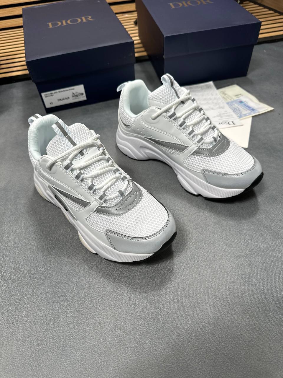 Dior B22 Homme Sport Shoes New Arrivals White Grey Mens Sneakers UK Reps AAA Quality