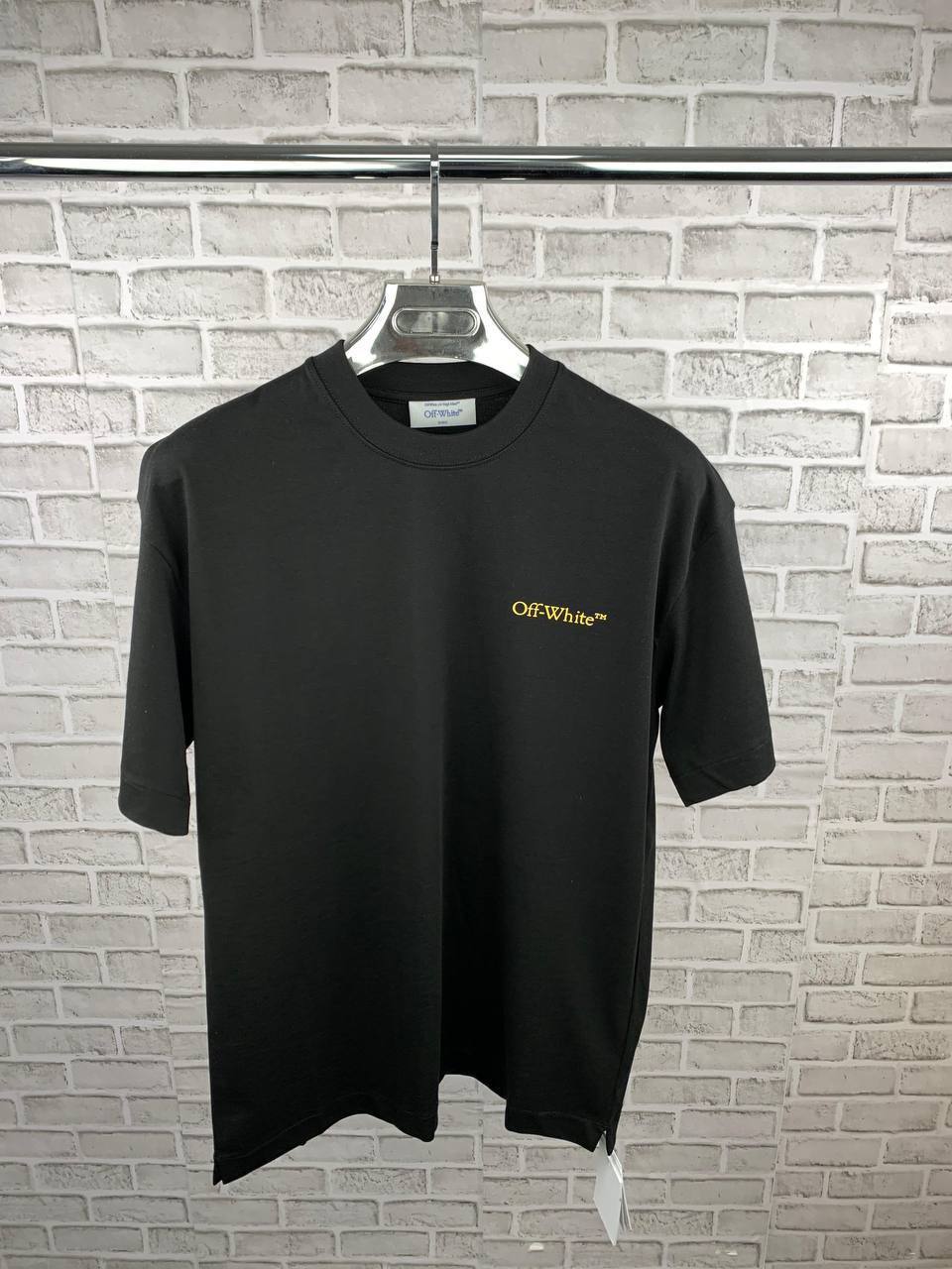 Off-White Tape Arrow Black Cotton Skate T Shirts Mens in 2 Colors UK Reps AAA Quality