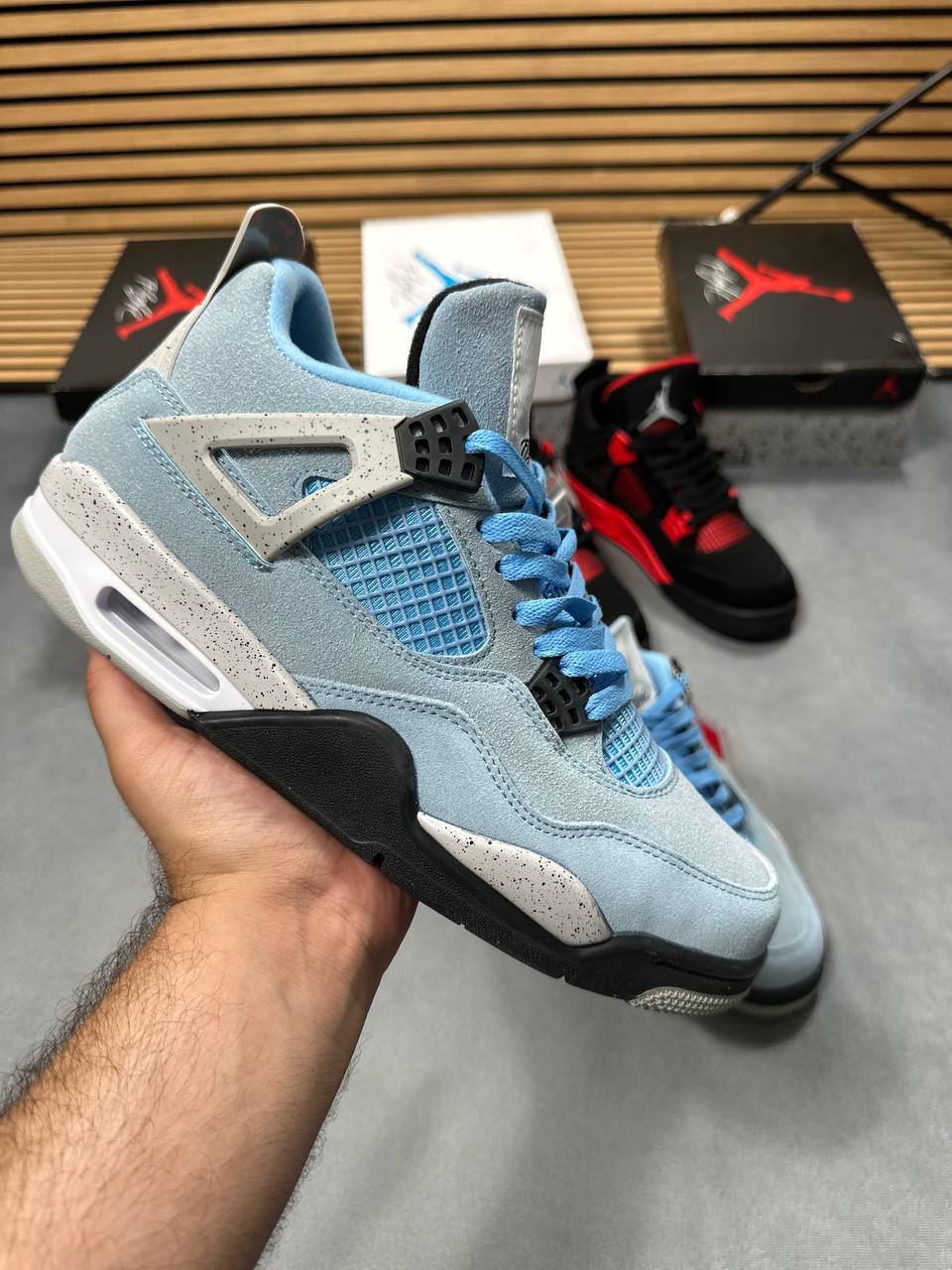 Nike Air Jordan 4 'University Blue' Mens Sneakers Premium UK Reps AAA Quality