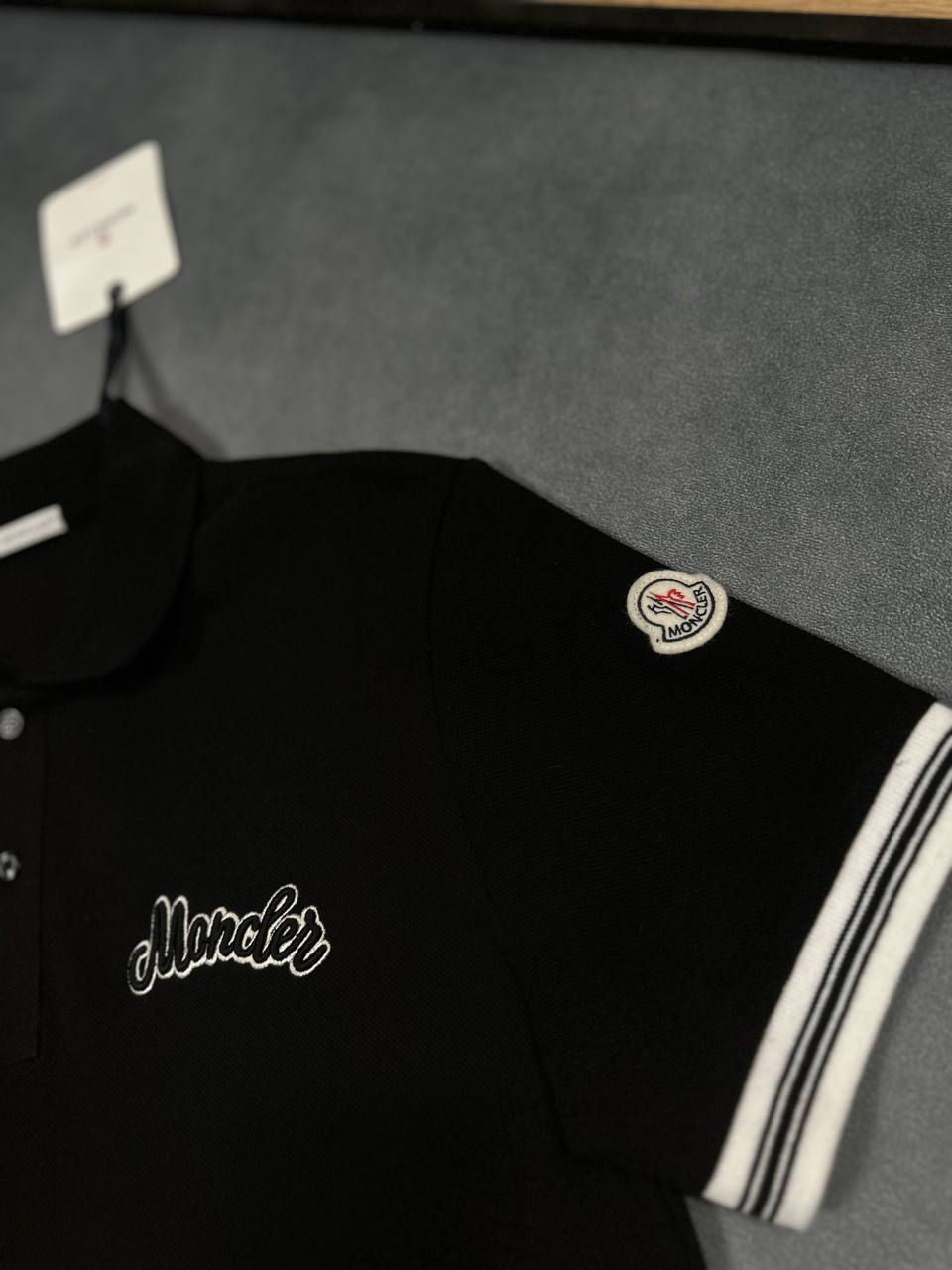 Moncler Embroidered Logo Polo Shirts Short Sleeves in Multiple Colors UK Reps AAA Quality