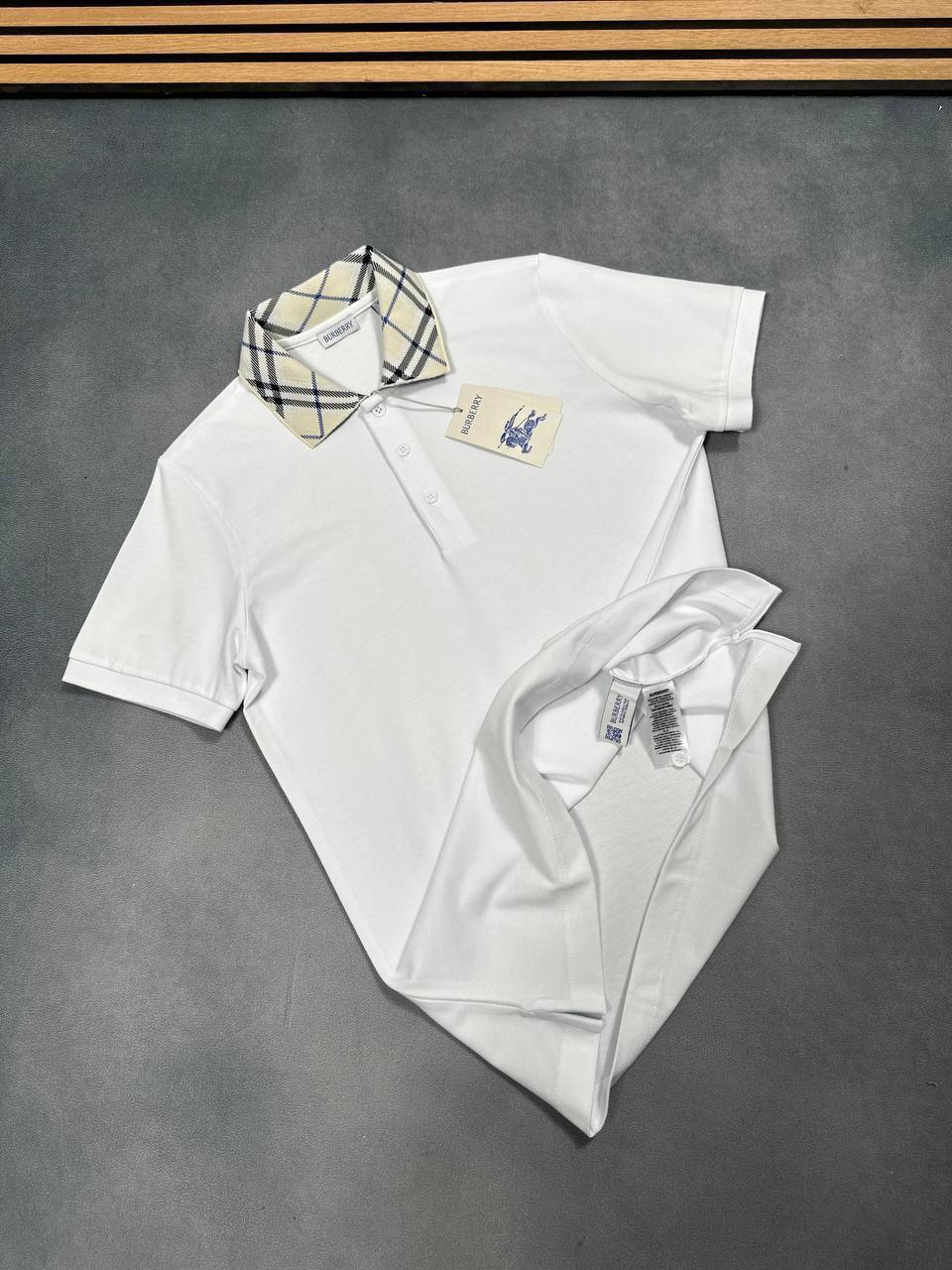 BURBERRY Checked-Collar Cotton Polo Shirts Mens in Multiple Colors AAA Quality UK Reps