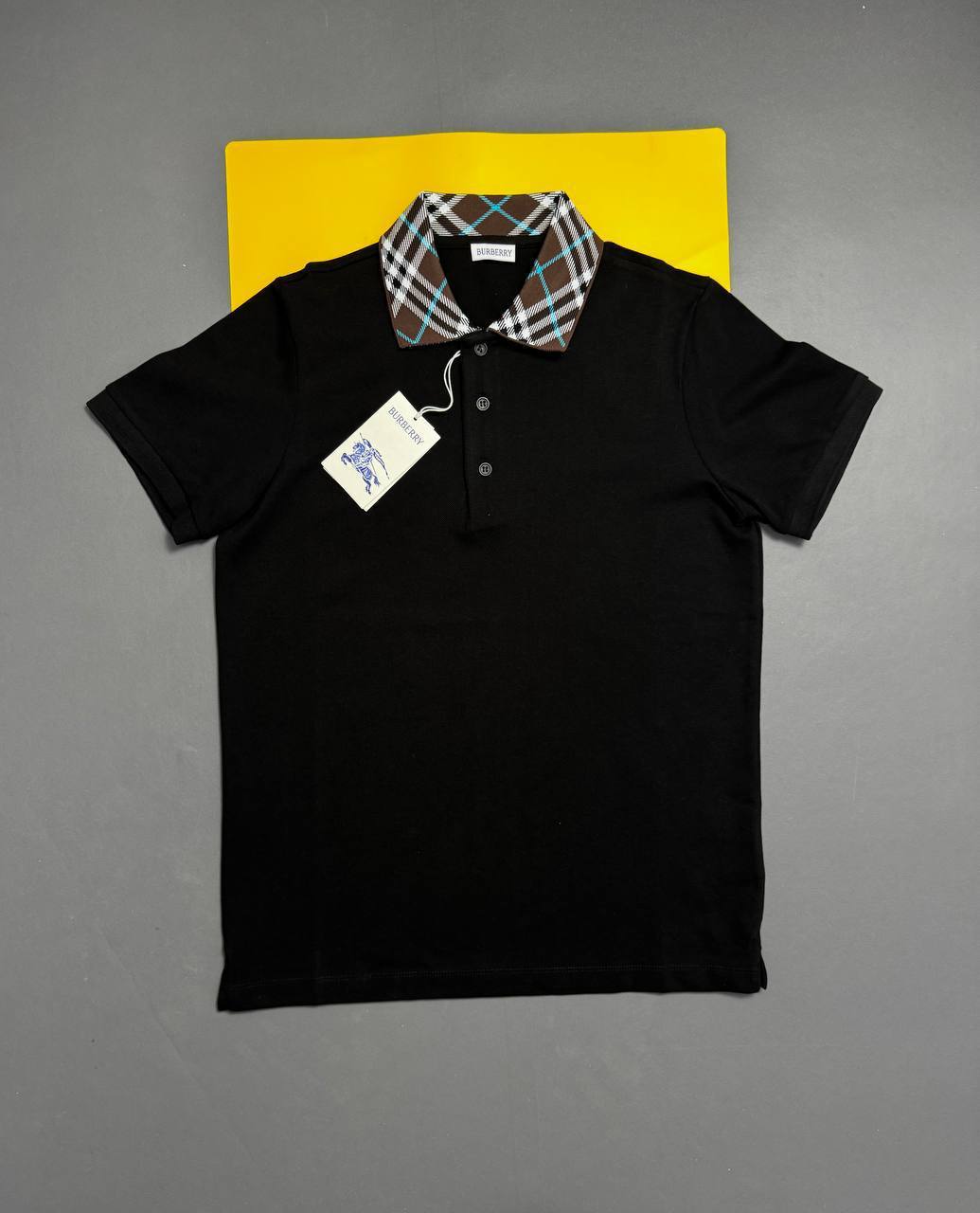 BURBERRY Checked-Collar Cotton Polo Shirts Mens in Multiple Colors AAA Quality UK Reps