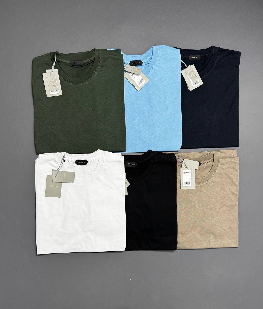 Tom Ford T-Shirts Round Neck Short Sleeves Logo Mens in Multiple Colors AAA Quality Best Sale UK Reps