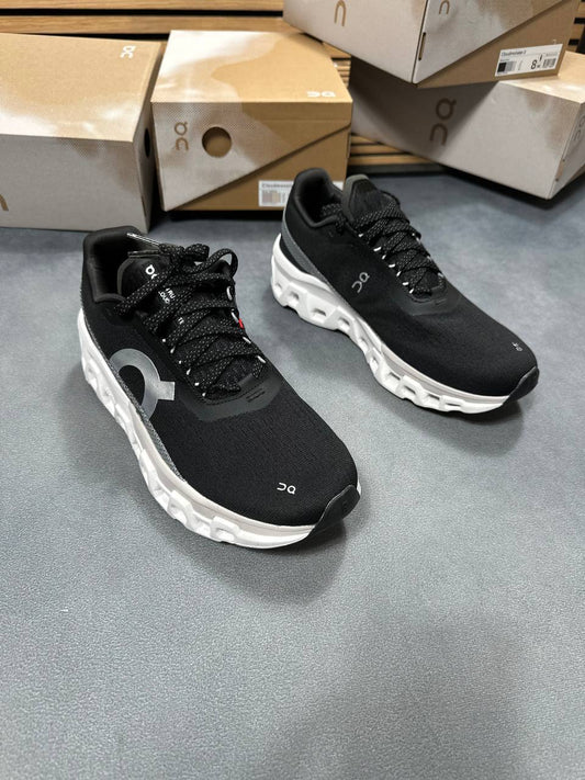 On Running Cloudmonster 2 Trainers Mens in Black/White Best Sale AAA Quality UK Reps