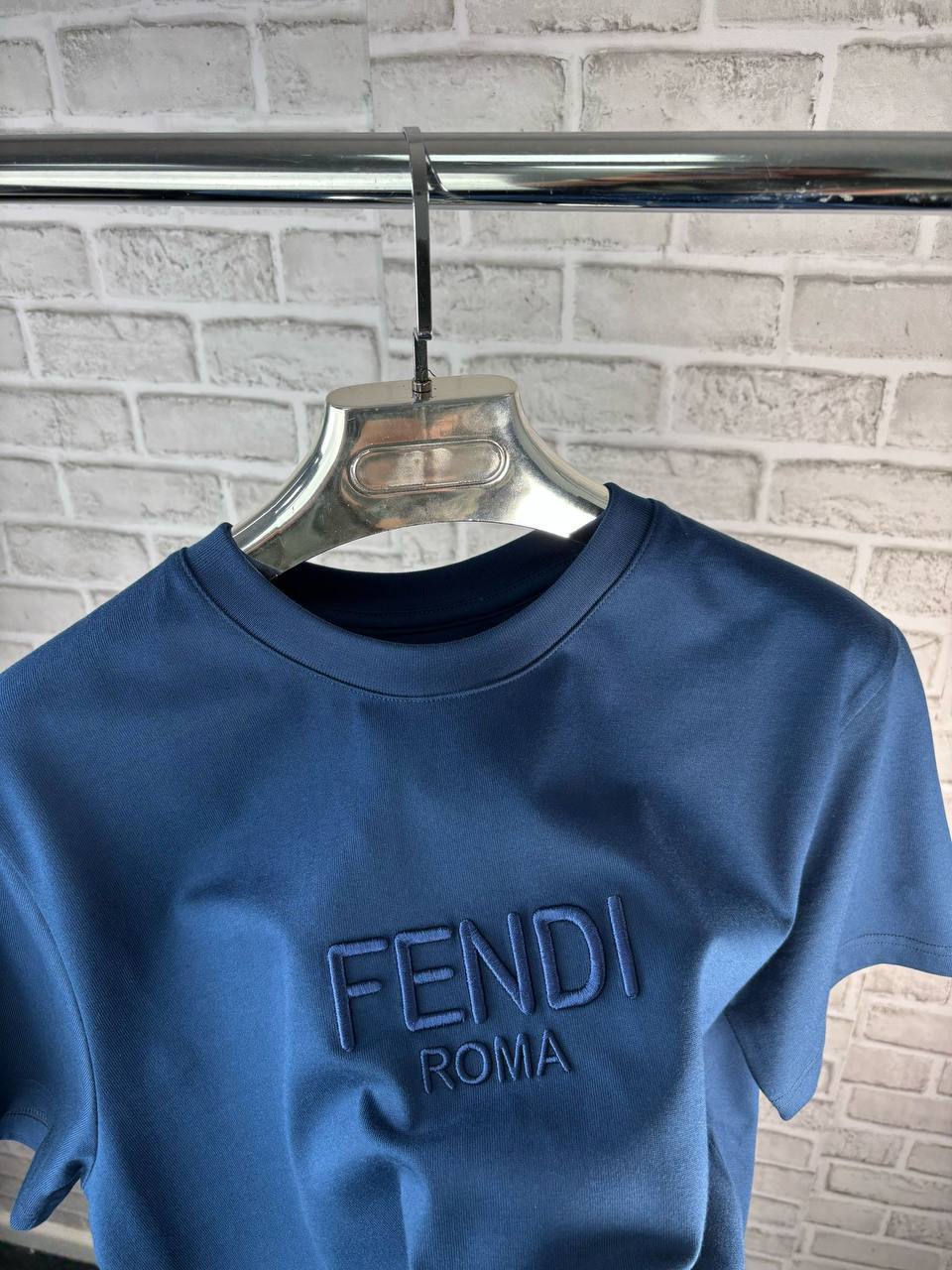 Fendi Mens Embroidered Logo T-Shirts Shorts Sleeves in Multiple Colors UK Reps AAA Quality