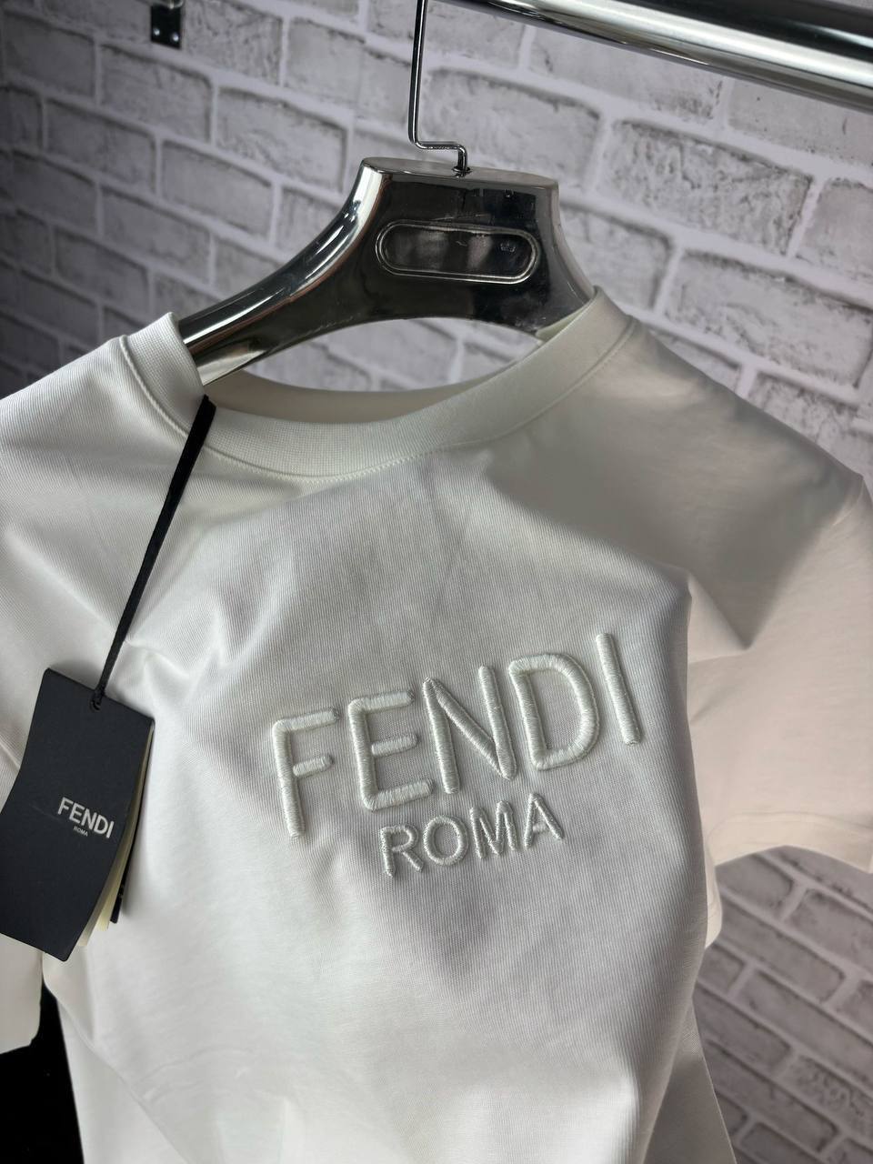 Fendi Mens Embroidered Logo T-Shirts Shorts Sleeves in Multiple Colors UK Reps AAA Quality