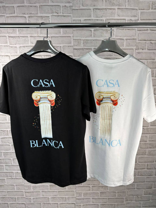 Casablanca CB Pillar T Shirts Mens Cotton Regular Fit Best Sale UK Reps AAA Quality