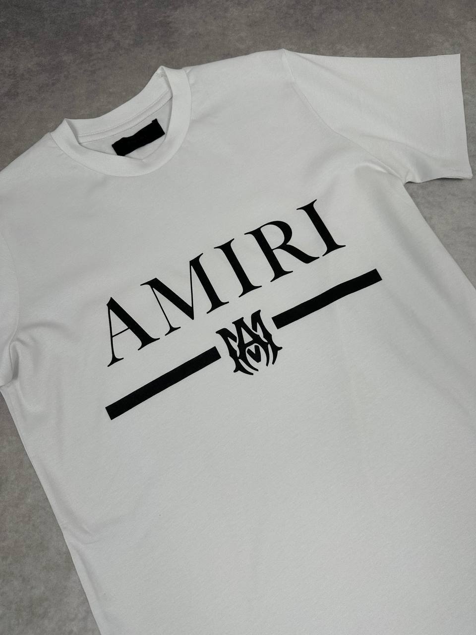 Amiri MA Bar Logo Print T-Shirts Mens in White Color Best Sale UK Reps AAA Quality