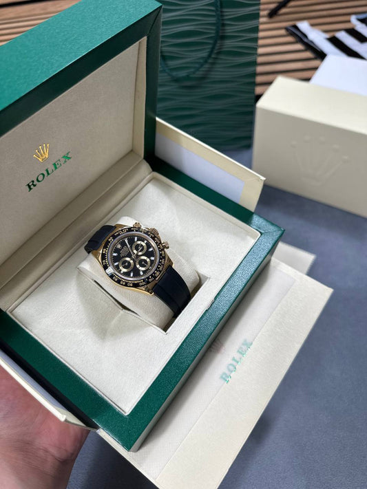 Rolex Daytona Black Dial Black Rubber Strap Oysterflex Men's Watch AAA Quality UK Reps