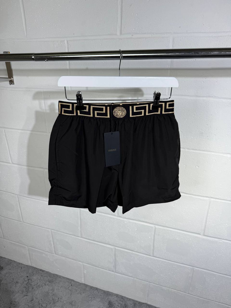 Versace Swim Shorts Greca Board Shorts Mens in Black Color Best Sale AAA Quality UK Reps