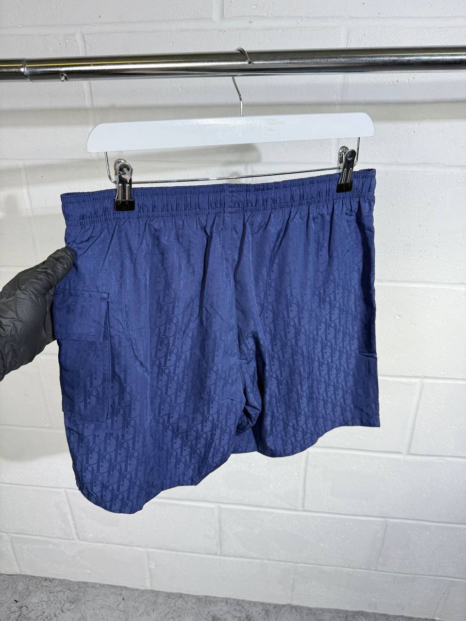 Dior Oblique Cotton And Silk Shorts Mens in Navy Color UK Reps AAA Quality