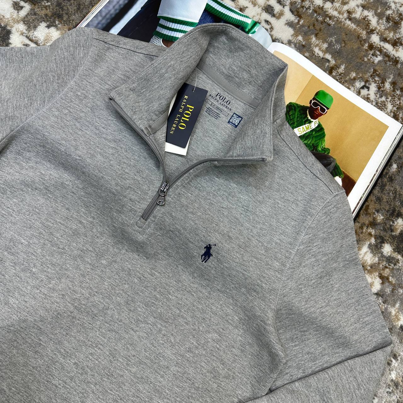 Polo Ralph Lauren Double-Knit Quarter-Zip Jumpers in Multiple Colors Mens Best Sale UK Reps AAA Quality