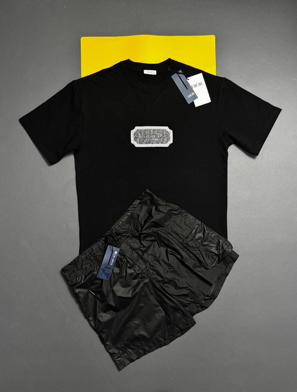 Christian Dior Relaxed-Fit Couture Cotton T-Shirts & Shorts Sets Mens Best Sale UK Reps AAA Quality