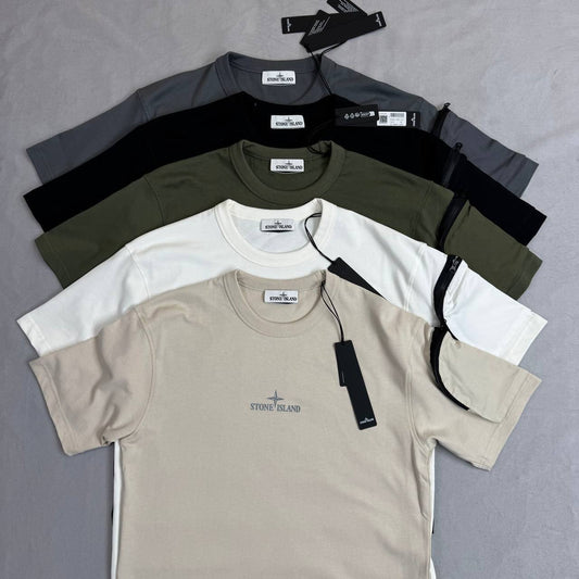 Stone Island Short Sleeve 'Camo One' Compass-print Cotton T-Shirt Men's UK Reps AAA Quality