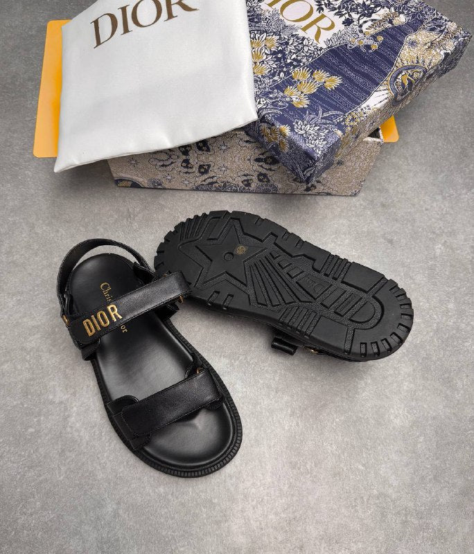 CHRISTIAN DIOR Dioract Sandal leather Black Sale UK