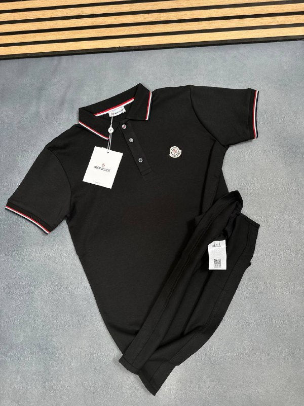 Moncler Logo-Appliquéd Striped Cotton-Piqué Replica Short Sleeve Polo Shirt For MEN Sale UK