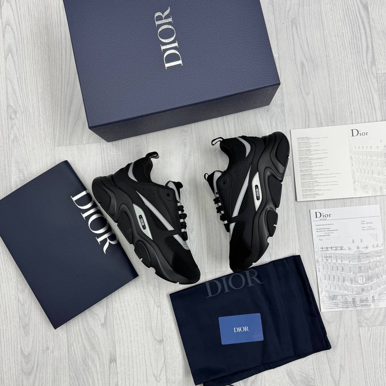 Dior B22 Black Reflective Trainer For Men AAA Quality sale UK