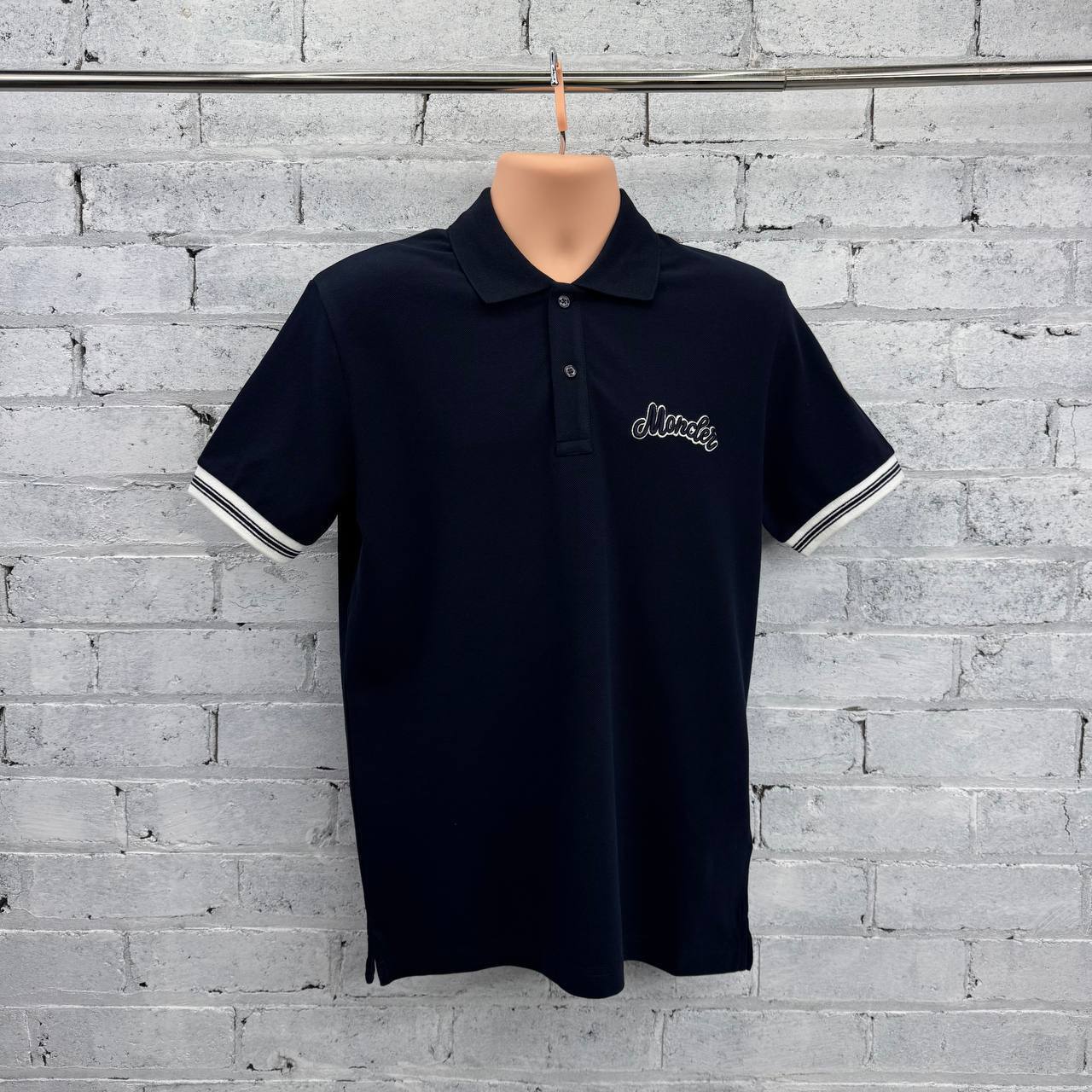 Moncler Men's Replica Black Polo T-Shirt Sale UK