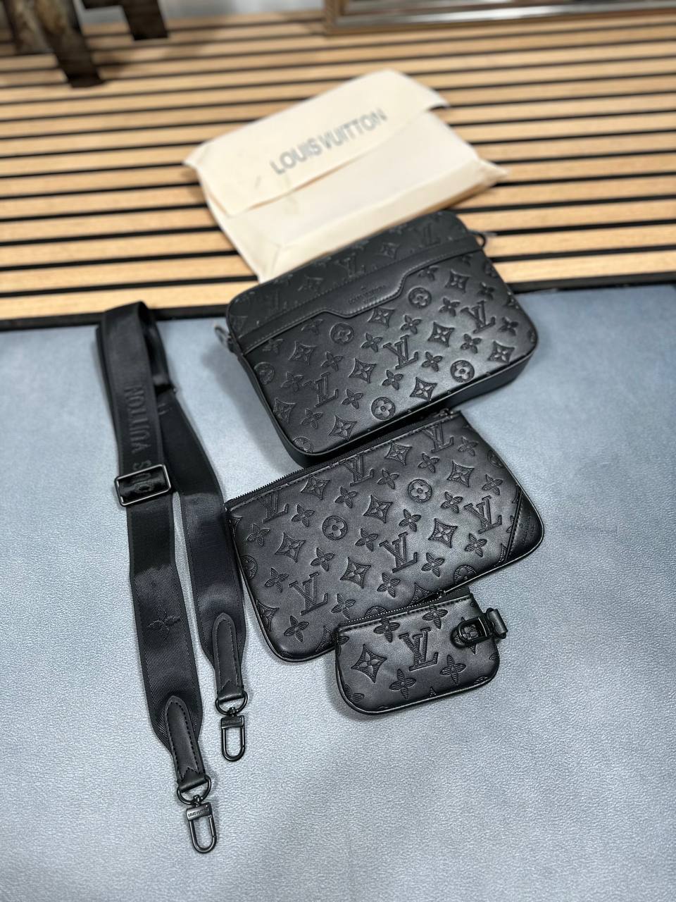 Louis Vuitton Black Trio Messenger Rep Bag For MEN Sale UK