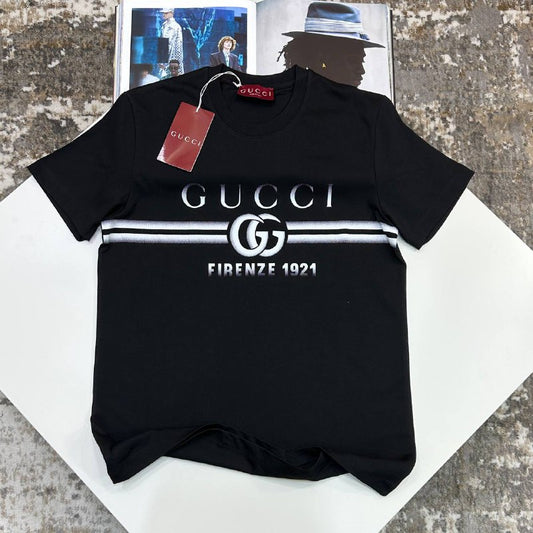 Gucci Firenze 1921 Interlocking G Print Cotton T-Shirt UK Reps AAA+ Quality