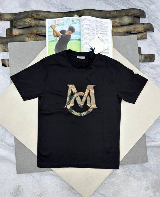 Moncler Men's Luxury Camouflage Logo Crewneck T-Shirt AAA Quality Reps UK