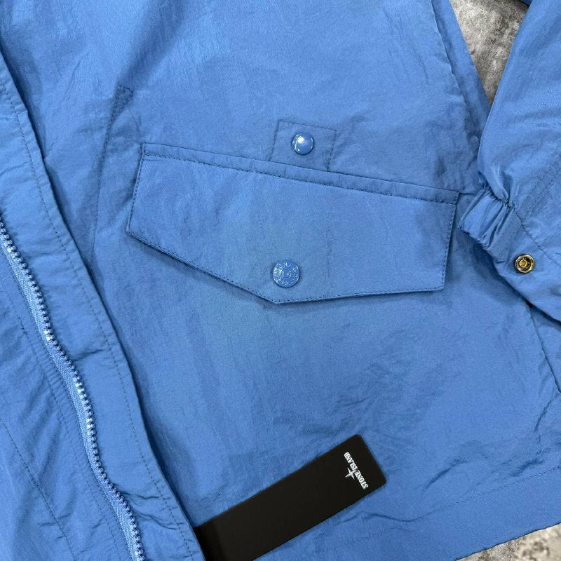 Stone Island Men's Luxury Hooded Crinkle Nylon Windbreaker Jacket AAA Quality Reps UK