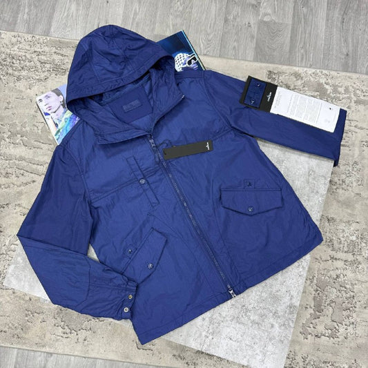 Stone Island Men's Luxury Hooded Crinkle Nylon Windbreaker Jacket AAA Quality Reps UK