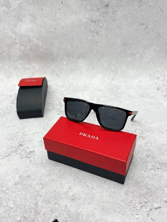 Prada Linea Rossa Men's Square Black Sunglasses AAA Quality Reps UK