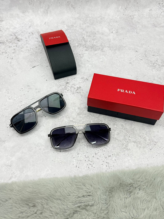 Prada Linea Rossa Men's Square Aviator Sunglasses Set AAA Quality Reps UK