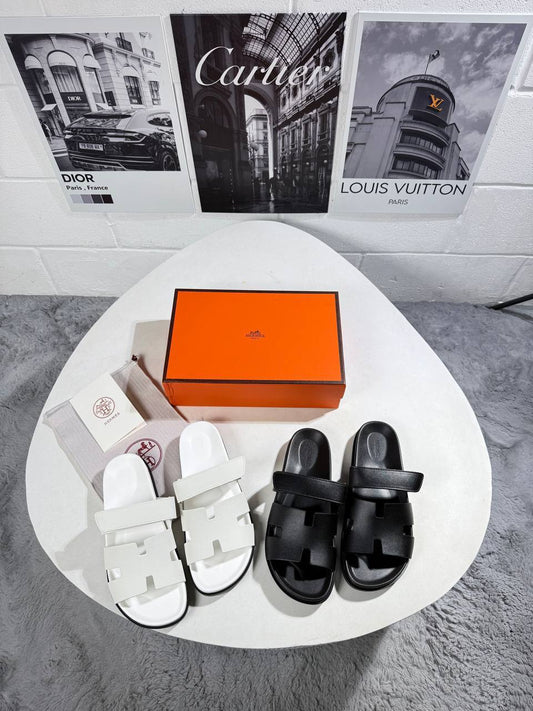 Hermès Men's Chypre Leather Sliders Set AAA Quality Reps UK
