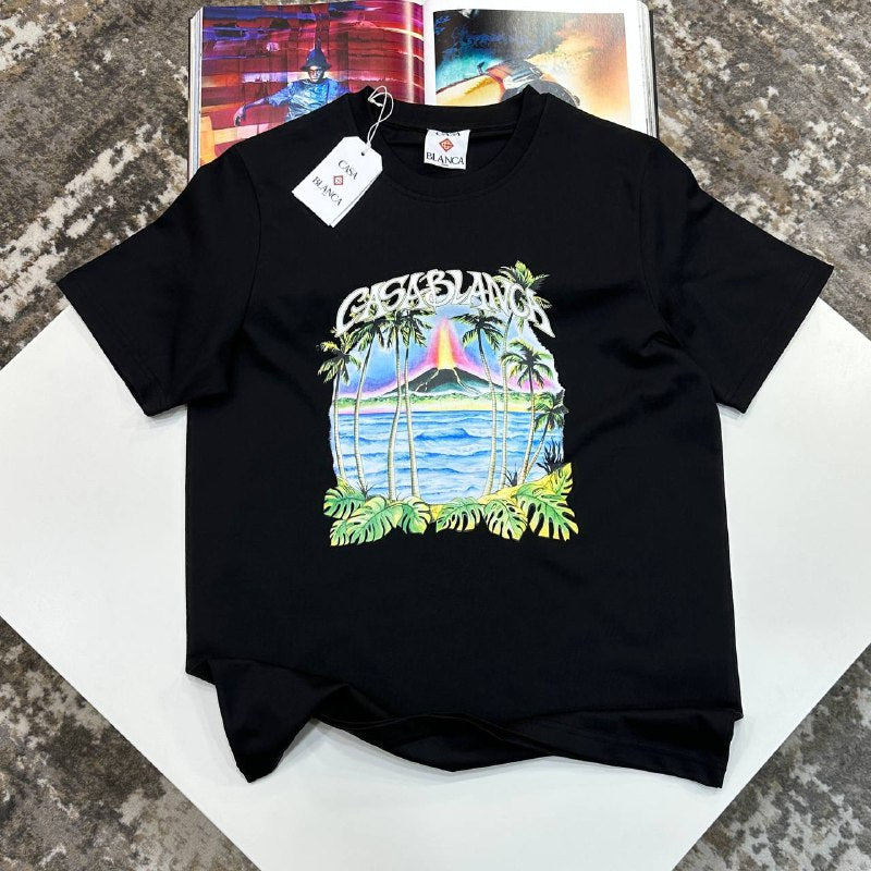 Casablanca Volcano Printed Classic T-Shirt UK Reps AAA+ Quality