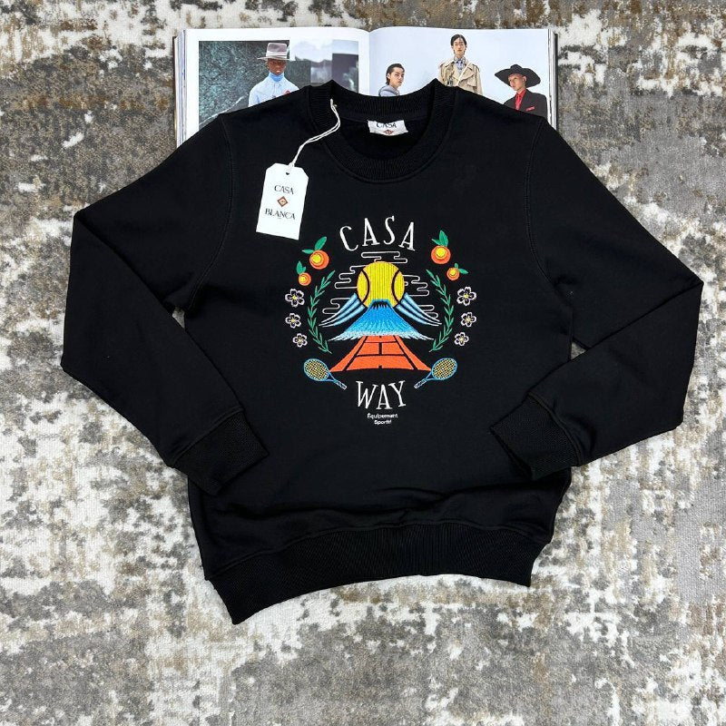 Casablanca Casa Way Mountain Embroidered Sweatshirt UK Reps AAA+ Quality