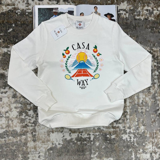 Casablanca Casa Way Mountain Embroidered Sweatshirt UK Reps AAA+ Quality
