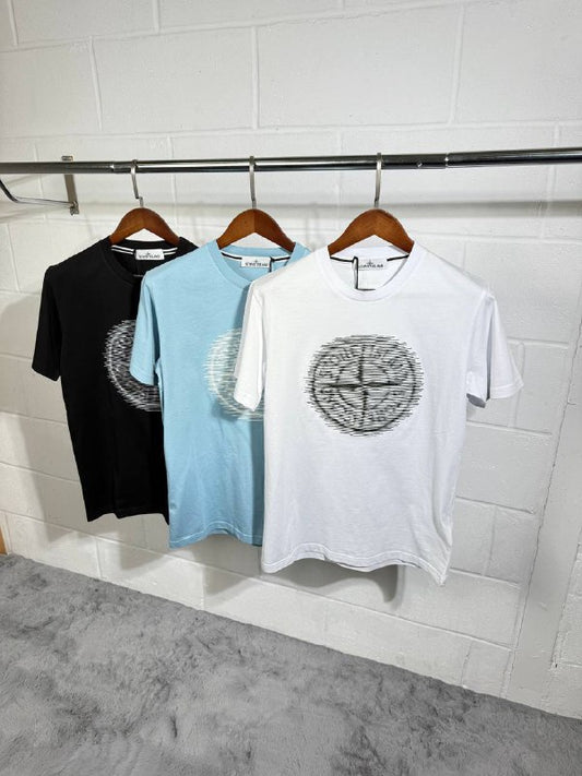 Stone Island "Optical Three" Embroidered T-Shirt UK Reps AAA Quality