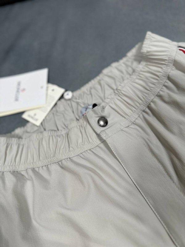 Moncler Men's Summer Essentials: Blurred-Logo Tee & Tricolor Swim Shorts Set AAA Quality Reps UK
