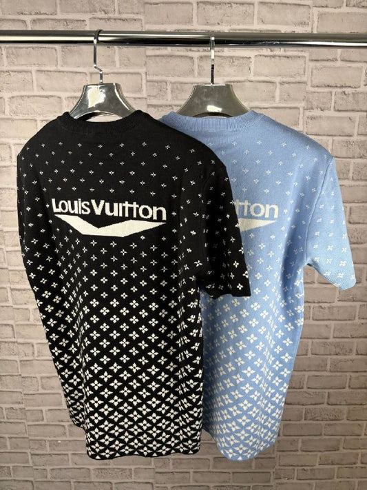 Louis Vuitton "Snowflowers" Knitted Cotton T-Shirt UK Reps AAA Quality