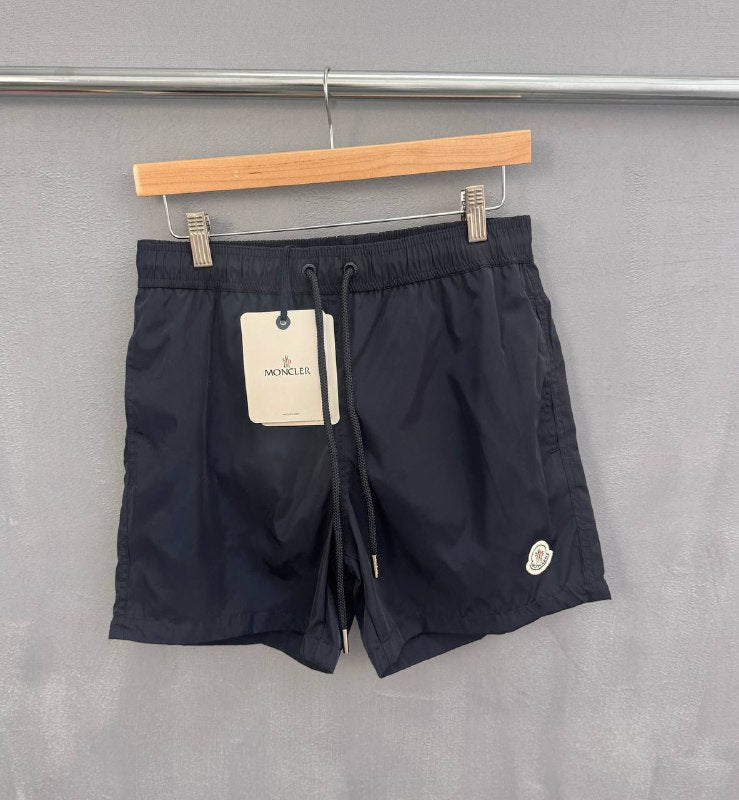 Moncler Men's Luxury Summer Lifestyle: Tricolor Sleeve Polo & Nylon Swim Shorts Set AAA Quality Reps UK