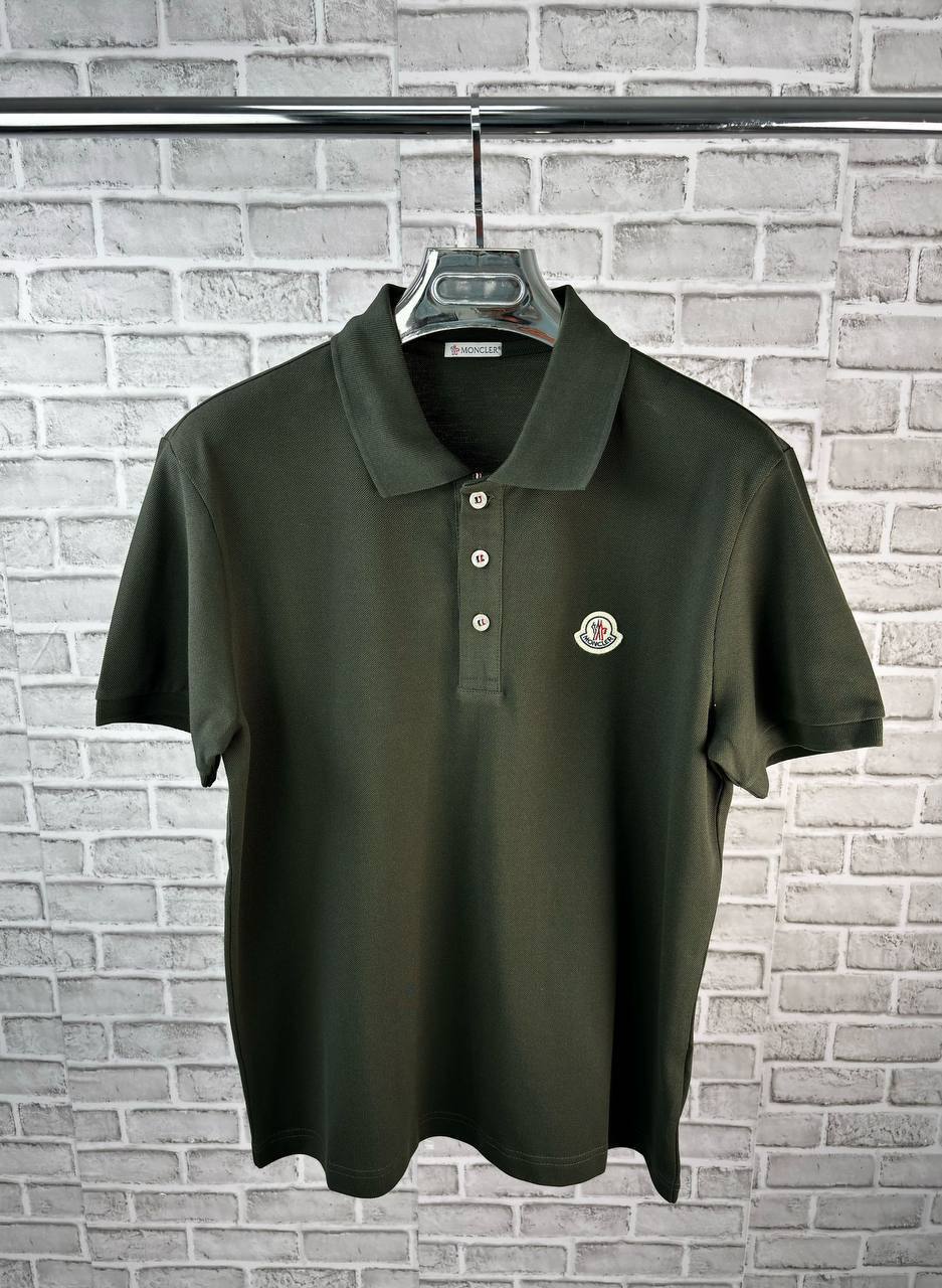 Moncler Logo-Patch Cotton Polo Shirt UK Reps AAA Quality
